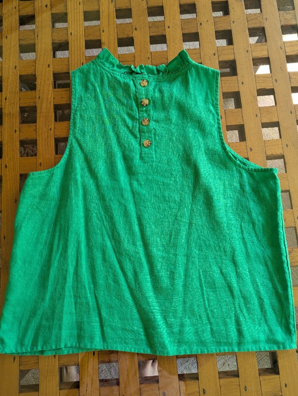 J. Crew Fleur Ruffle Linen Top - Picture 4 of 6